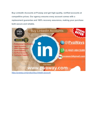 Buy ,verified Linkedin accounts_(500  real Connection)