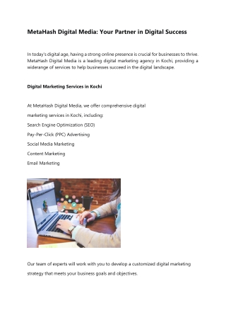 Metahash-best seo company in kochi