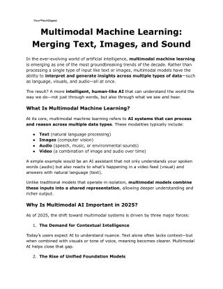 Multimodal Machine Learning_ Merging Text, Images, and Sound