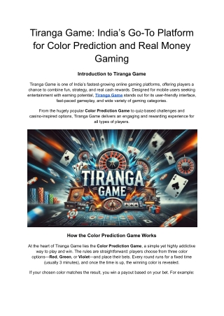 tiranga game india s go to platform for color