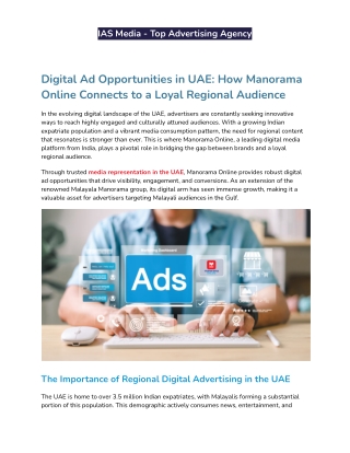 Digital Ad Opportunities in UAE_ How Manorama Online Connects to a Loyal Regional Audience