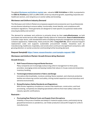 Workwear and Uniform Market Regional Trends 2025-2037