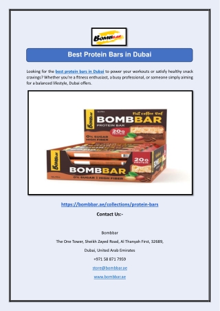Best Protein Bars in Dubai