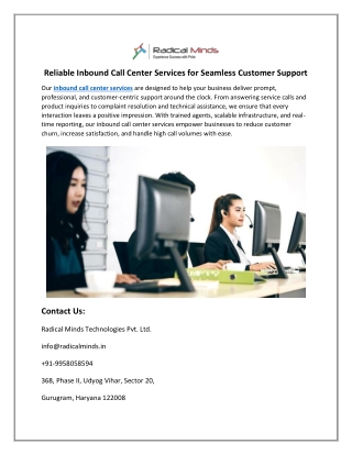 reliable inbound call center services