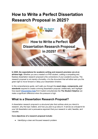 how to write a perfect dissertation research