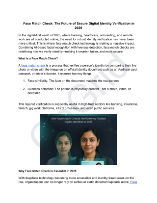 face match check the future of secure digital