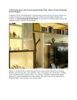 transforming spaces with tasneem kapadia design