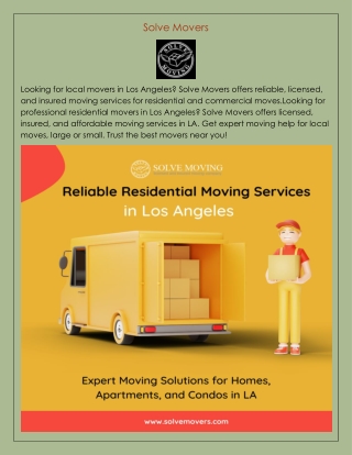 Local Moving Company Los Angeles