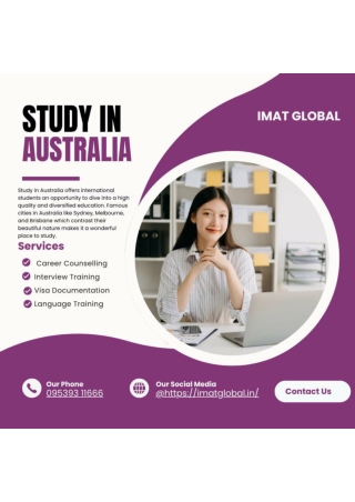 Study in Australia Poster by IMAT Global
