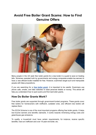 Avoid Free Boiler Grant Scams_ How to Find Genuine Offers