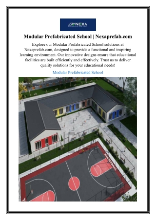 modular prefabricated school nexaprefab com