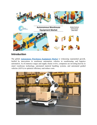 Autonomous Warehouse Equipment Market 2025-2033