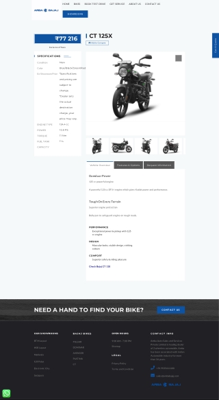Bajaj CT 125X Price in Bangalore - Amba Bajaj