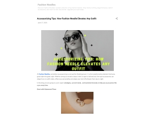 Accessorizing Tips_ How Fashion Needle Elevates Any Outfit