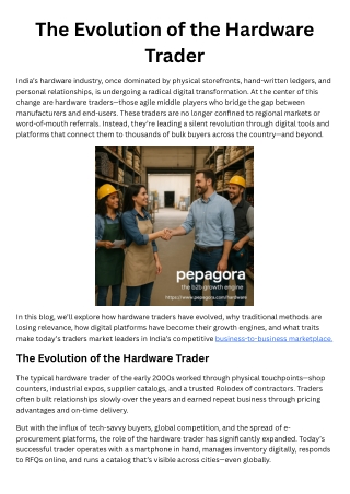 The Evolution of the Hardware Trader