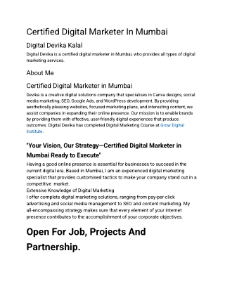 certified digital marketer in mumbai