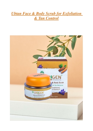 Ubtan Face and Body Scrub – Origen Living