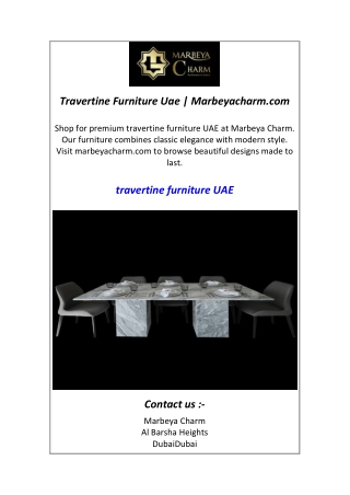 Travertine Furniture Uae  Marbeyacharm.com