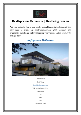 draftsperson melbourne draftwing com au