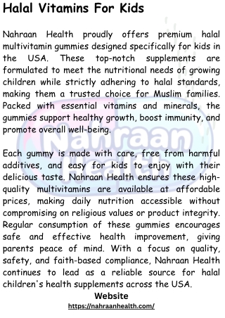 Kids Multivitamin Halal