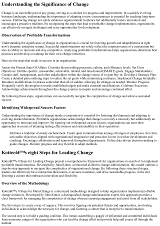 Steps That Result In Success In Organization