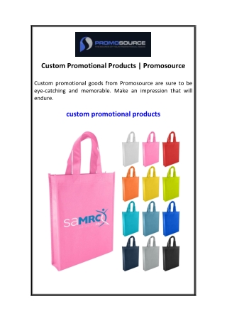 custom promotional products promosource