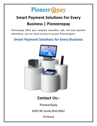Smart Payment Solutions For Every Business