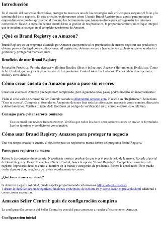 Usando Brand Registry paso a paso para proteger tu emprendimiento
