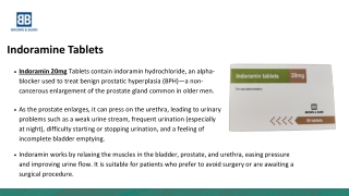 Indoramine Tablets - Brown &amp; Burk