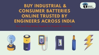 Buy Industrial & Consumer Batteries Online – Trusted by Engineers Across India