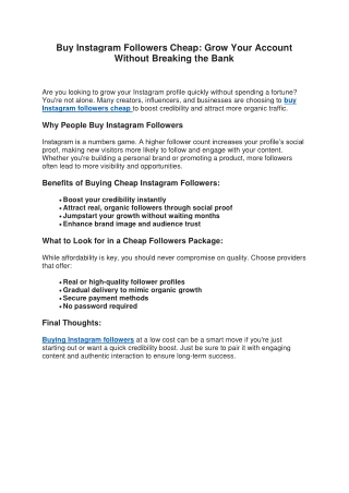 Buy Instagram Followers Cheap Grow Your Account Without Breaking the Bank