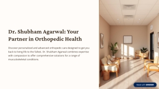 Dr. Shubham Agarwal — Orthopedic Surgeon Doctor in Murlipura