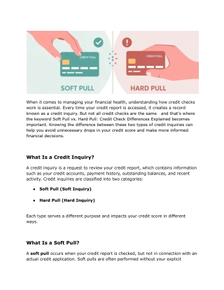 How Soft and Hard Credit Pulls Impact Your Financial Health