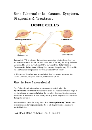 Bone TB: The Hidden Threat Behind Back and Joint Pain