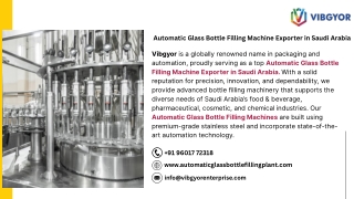 Automatic Glass Bottle Filling Machine Exporter in Saudi Arabia