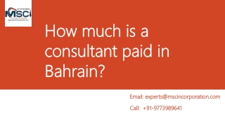 How much is a consultant paid in Bahrain.