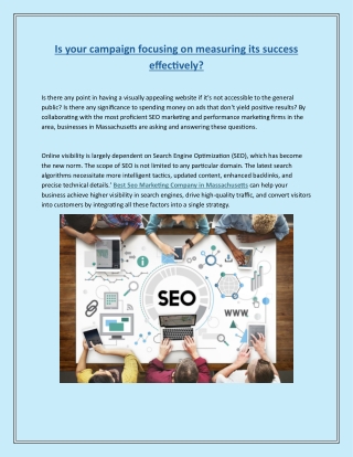Is your campaign focusing on measuring its success effectively