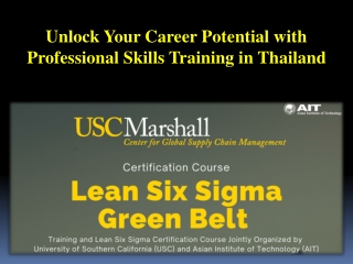 Unlock Your Career Potential with Professional Skills Training in Thailand