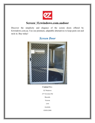 Screen Ezwindows.com.audoor