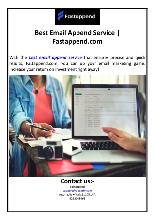 Best Email Append Service | Fastappend.com
