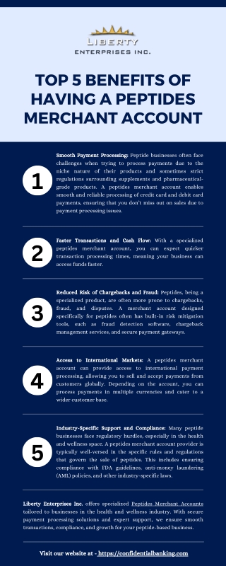 Top 5 Benefits of Having a Peptides Merchant Account