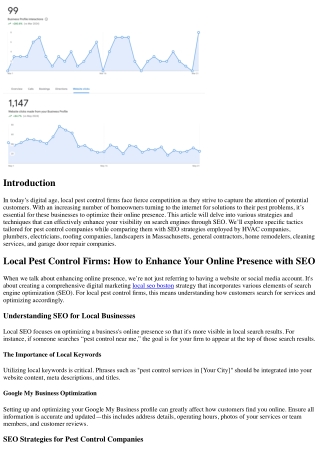 Local Pest Control Firms: How to Enhance Your Online Presence with SEO