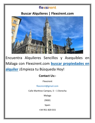 Buscar Alquileres  Flexsirent