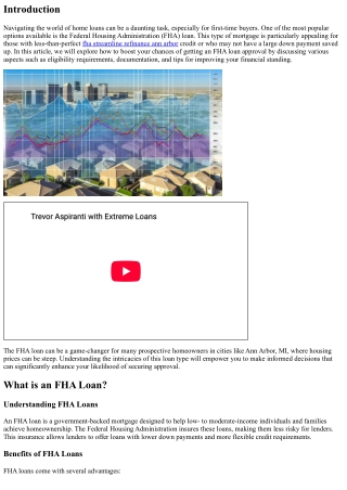 How to Boost Your Chances of Getting an FHA Loan Approval