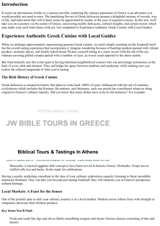 Experience Authentic Greek Cuisine with Local Guides