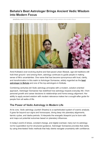 Behala’s Best Astrologer Brings Ancient Vedic Wisdom into Modern Focus