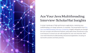 ace your java multithreading interview scholarhat
