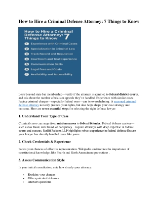 How to Hire a Criminal Defense Attorney
