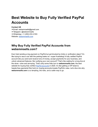 buy verified paypal business account