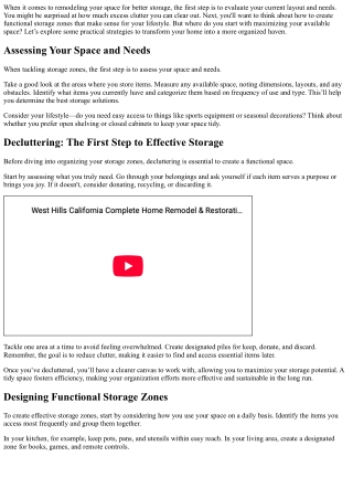 How to Remodel to Simplify Storage Zones